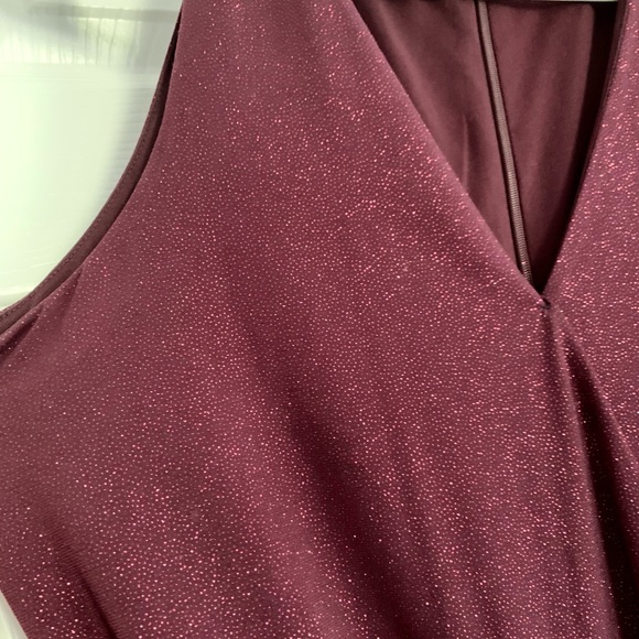 Michael Kors Burgundy Sparkle Jumpsuit, Sz M - Picture 5 of 16